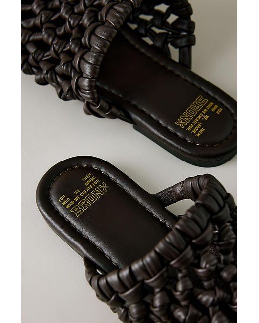 Bronx Gray Annaya Woven Mules