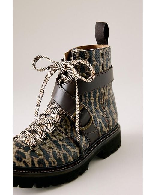 GRENSON Multicolor Nanette Snakeskin Hiker Boots