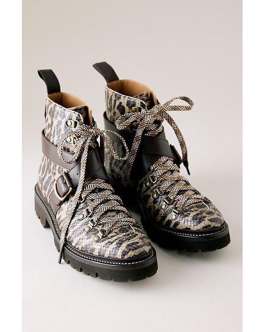 GRENSON Multicolor Nanette Snakeskin Hiker Boots