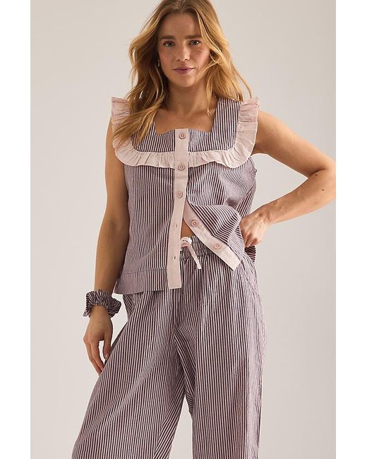TBCo Multicolor Ruffle Cropped Pyjama Set