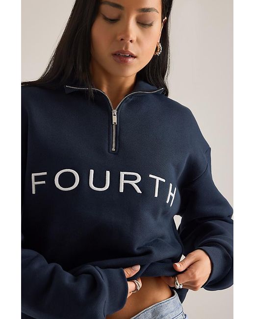 4th & Reckless Blue Laurel Half-Zip Sweatshirt