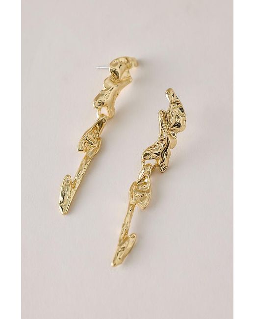 By Anthropologie Natural Mottled Drop Earrings