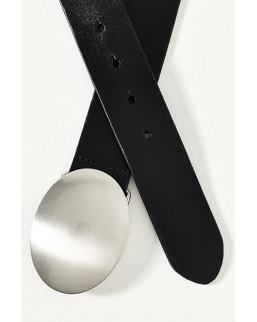 By Anthropologie Black Oval Plaque Belt
