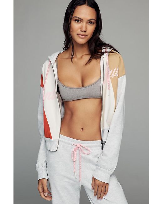 Daily Practice Gray Colourblock Zip-Up Hoodie