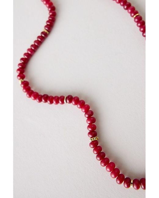 By Anthropologie Pink Beaded Necklace