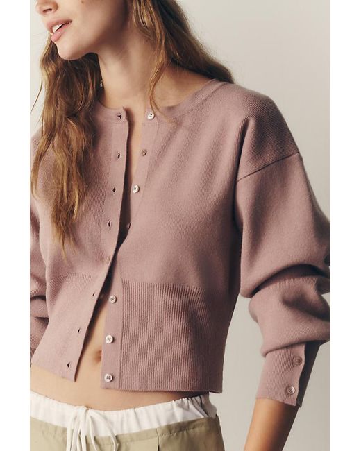 Daily Practice Brown Everyday Crew-Neck Cardigan