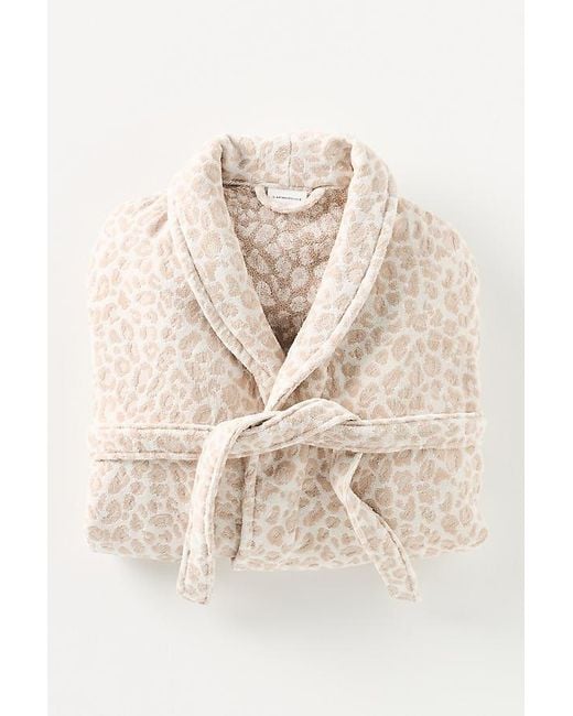 Anthropologie Natural Lola Leopard Bathrobe
