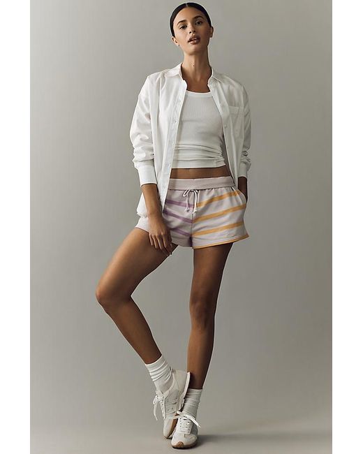 Daily Practice Gray Cotton Colourblock Shorts