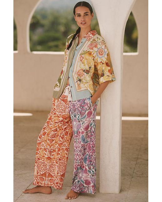 Emily Carter Natural X Celandine Printed Linen Shirt