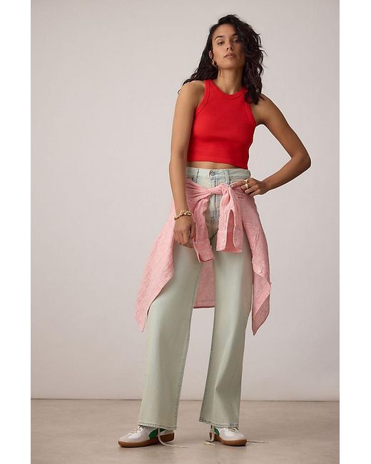 Levi's Black Ribcage Wide-Leg Jeans
