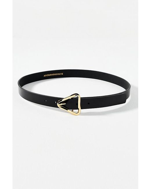 By Anthropologie Black Triangle Buckle Belt