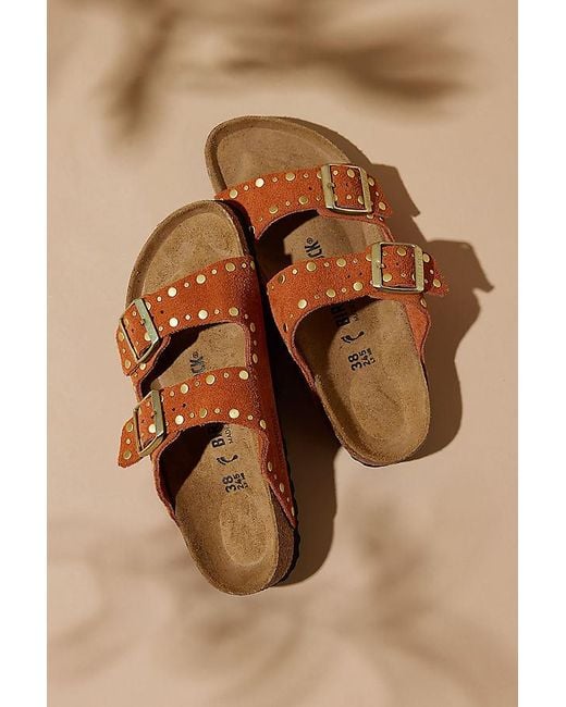 Birkenstock Brown Arizona Studded Sandals