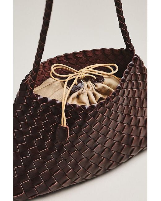 By Anthropologie Black Calla Woven Shoulder Bag