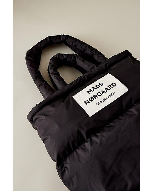Mads Nørgaard Recycle Puffer Tote Bag in Black Lyst UK