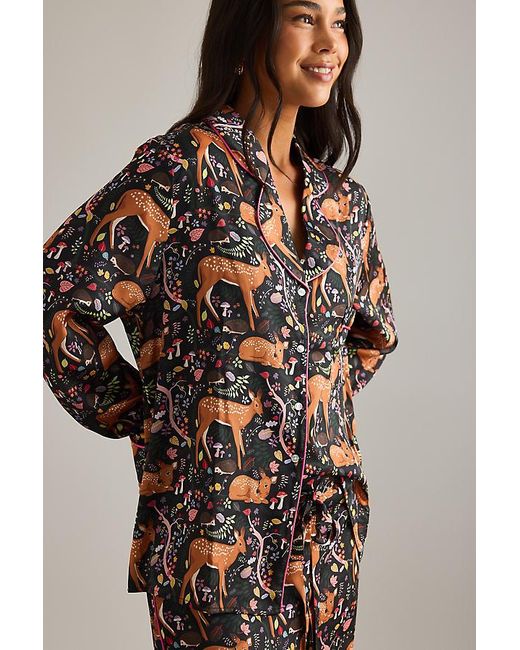 Karen Mabon Multicolor Flora And Fawns Long Pyjama Set