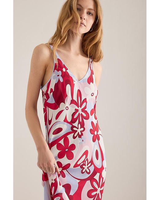 It's 9pm Pink Teresa V-Neck Midi Slip Dress