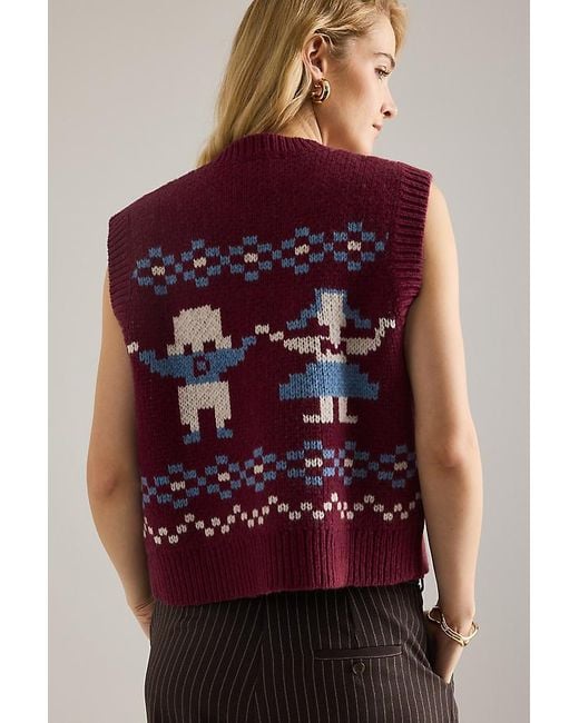 Damson Madder Red Sofie Wool Vest