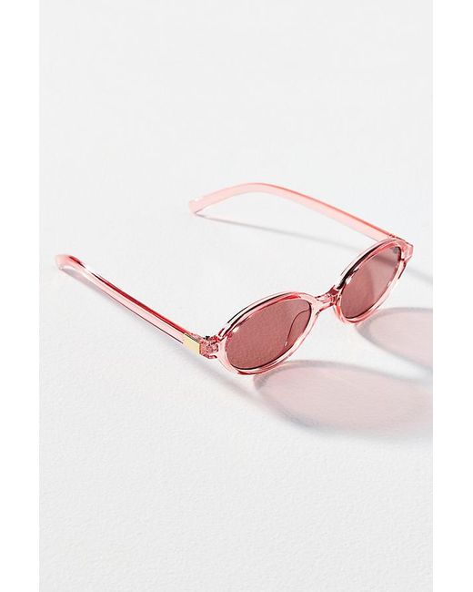 I-SEA Mirrored Translucent Lens Oval Sunglasses