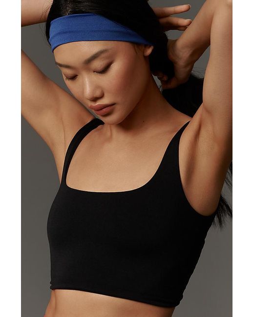 By Anthropologie Black The Renna Seamless Twist Tank Top