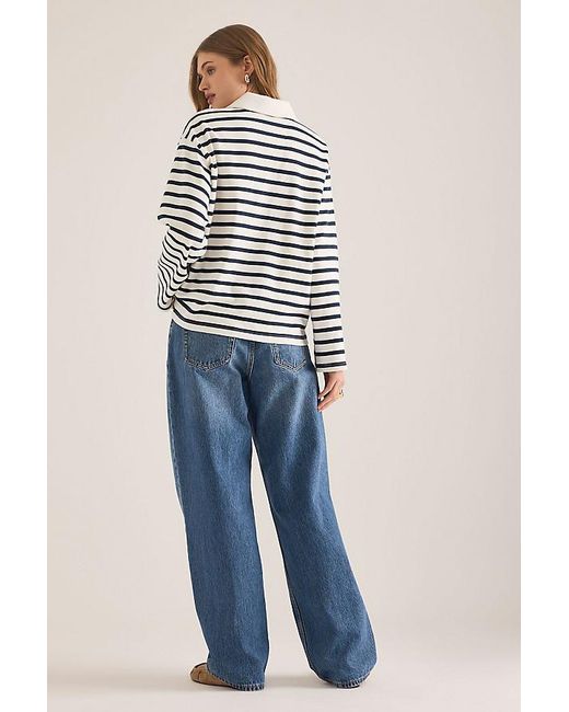 SELECTED Multicolor Wada Stripe Rugby Top
