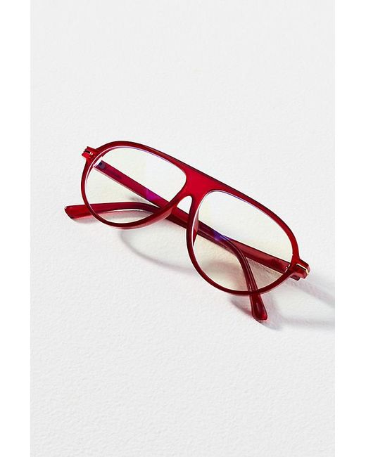 I-SEA Red Patterned Aviator Reading Glasses