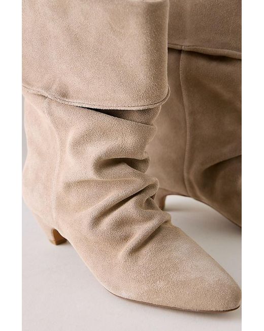 Silent D Natural Heev Folded Ruched Boots