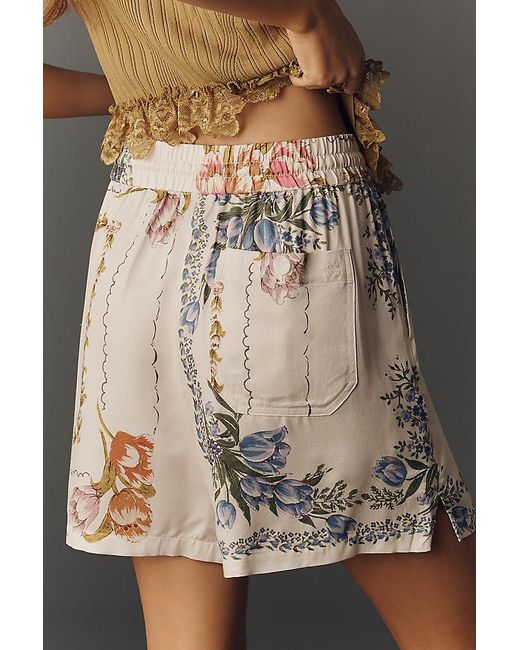 Maeve Brown The Brooklin Tie-Front Printed Pull-On Shorts By