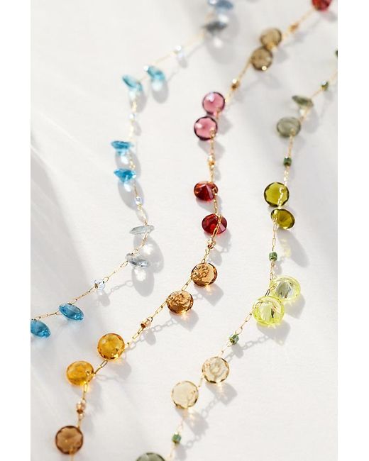 By Anthropologie White Floating Crystal Necklace