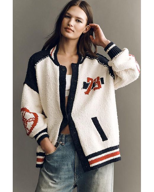 Pilcro Black Cotton Motorcycle Cardigan