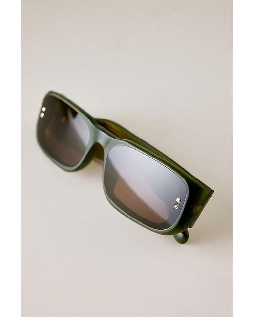 Jacquemus Green Jac195 Rectangle Sunglasses