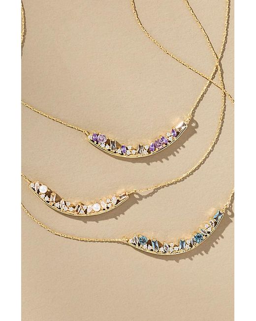 By Anthropologie Natural Birthstone Bar Necklace