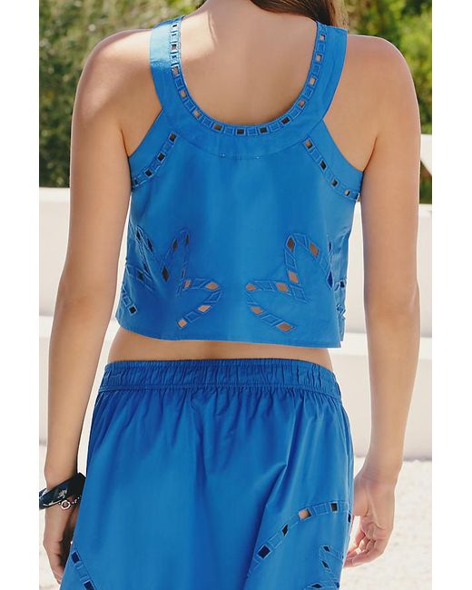 Celandine Blue Cutwork Sun Top