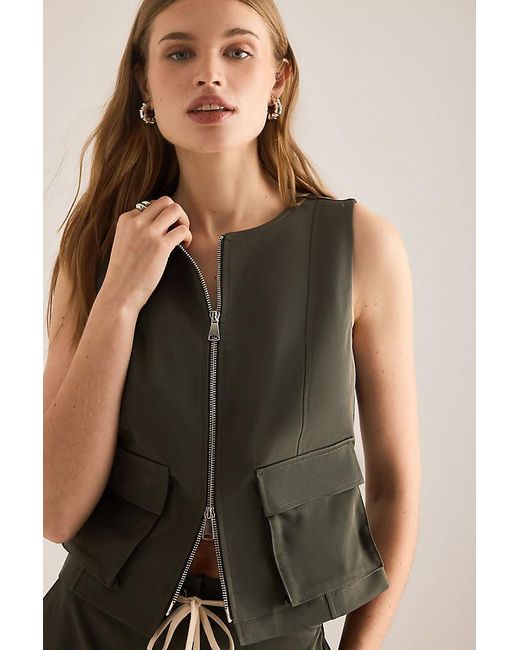 ALIGNE Green Rita Zip-Front Utility Vest