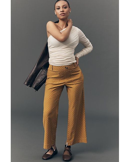 Maeve Gray The Colette Crop High-Rise Wide-Leg Trousers By Adaptive Edition