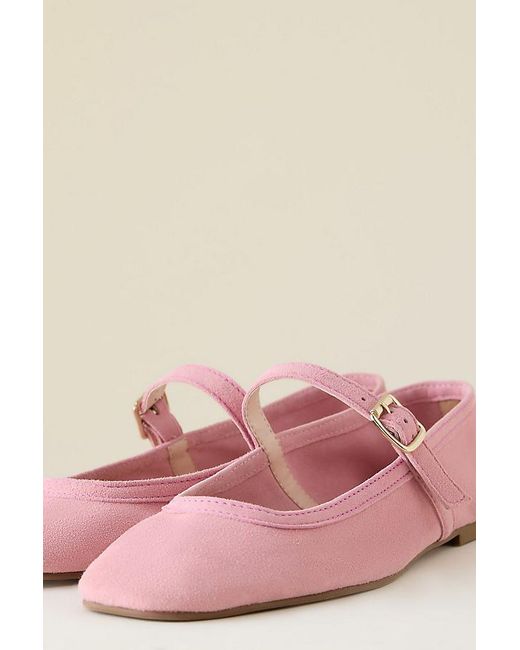 By Anthropologie Pink Suede Ballet Flats