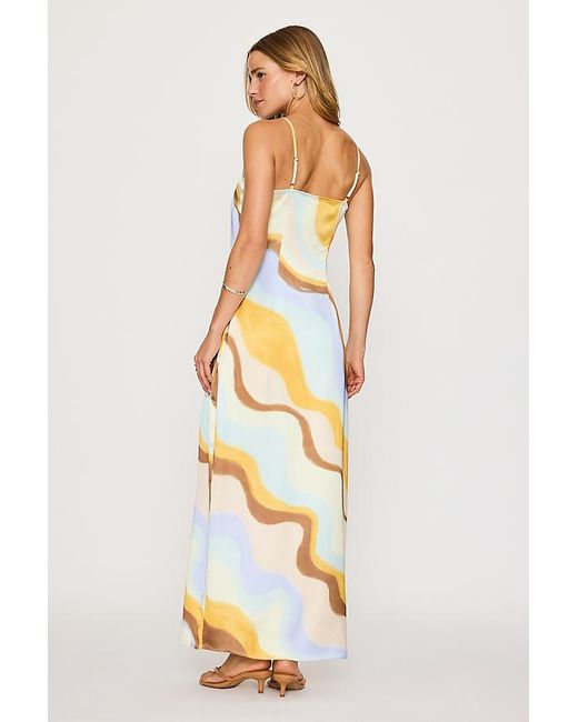 4th & Reckless Multicolor Serra Satin Maxi Slip Dress