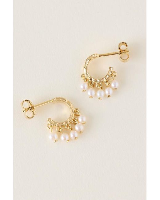 Enamel Copenhagen Natural Astrid Pearl Hoop Earrings