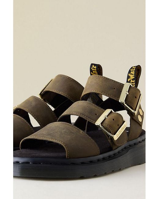 Dr. Martens Green Dr Martens Gryphon Quad Leather Sandals