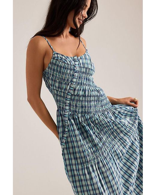 Damson Madder Blue Lyra Midi Dress