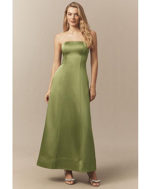 Mare Mare Green Piper Strapless Fit & Flare Maxi Dress