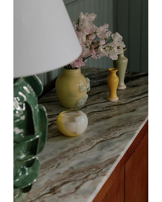 Anthropologie Green Brentley Rectangular Marble Top Sideboard