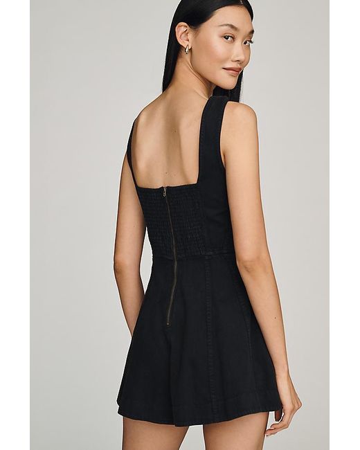 By Anthropologie Black Corset Playsuit