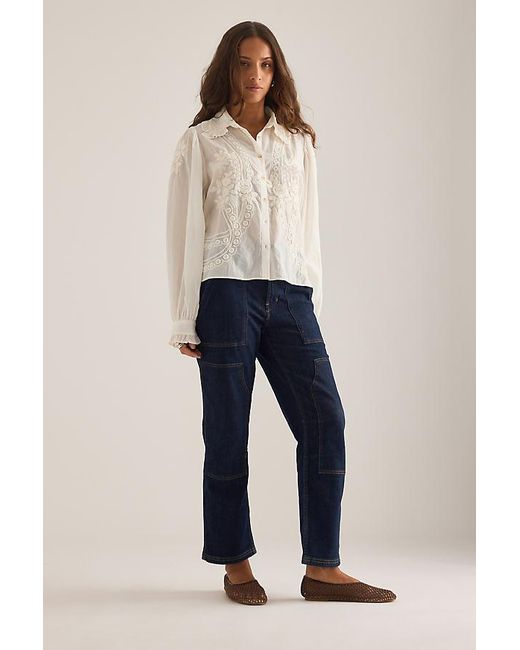 Pilcro Gray The Wanderer Mid-Rise Relaxed Jeans By