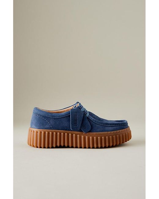 Clarks Blue Torhill Bee Shoes