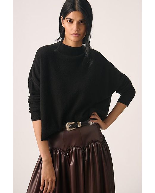 Pilcro Gray Alani Cashmere Mock Neck Jumper