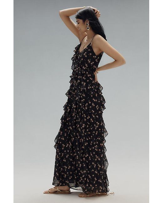 AFRM Multicolor Ilaria Sweetheart Ruched Mesh Maxi Dress