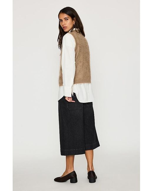 By Anthropologie Natural Brushed Cashmere Sweater Vest
