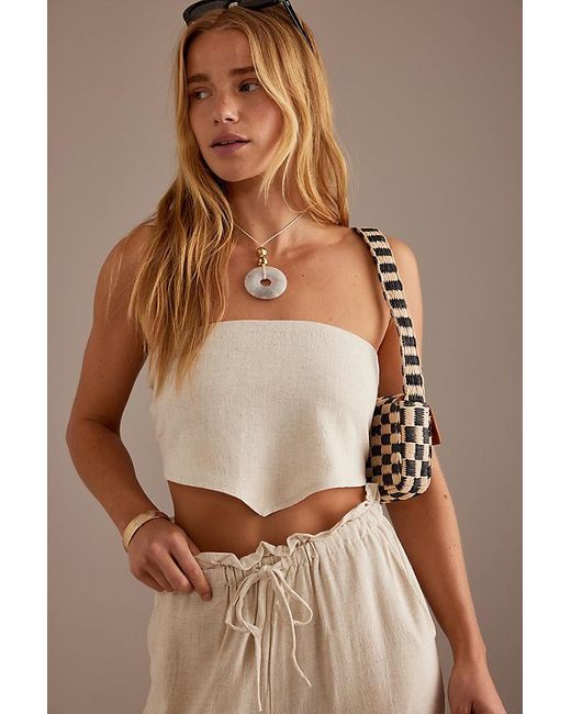 4th & Reckless Brown Tulum Tie-back Bandeau Top
