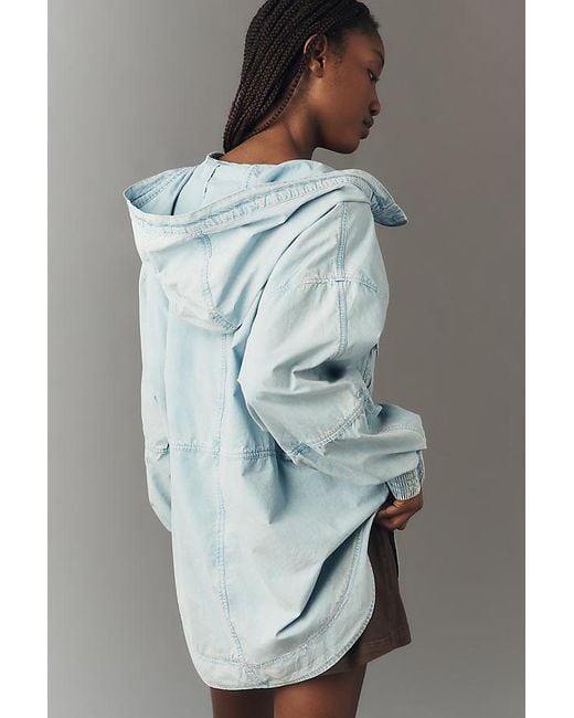 Pilcro Blue Lakeside Popover Jacket
