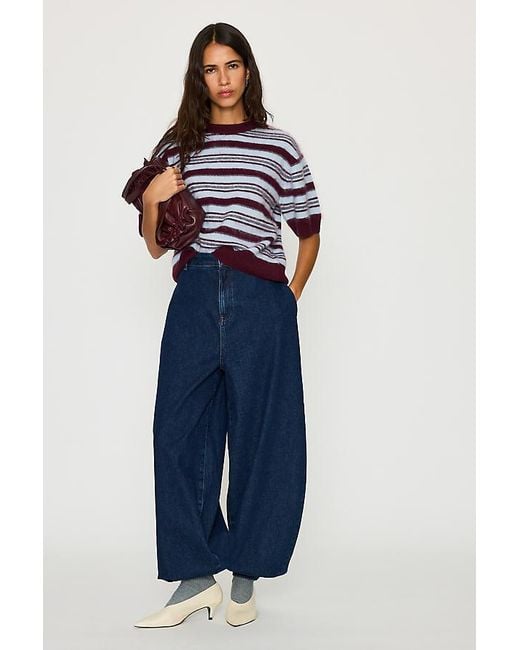 ALIGNE Blue Helen Brushed Wool Knitted Top
